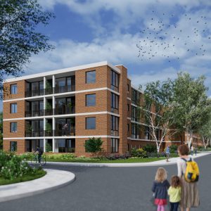 H-flats apeldoorn voorgevel straat